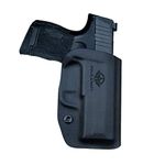 Kydex OWB Holster Fit: Sig Sauer P365 Gun Holsters Sig P365 Pistol Case Waistband Outside Carry 1.5-2 Inch Belt Clip - Adj. Width Height Cant - Entrance Widen (Black, Right Hand Draw)