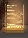 FULLOSUN Thank You Gifts for Friends, 3D Lamp Illusion LED Night Light Thank You Like an Angel Beyond Blessed for Women Appreciation Thanksgiving Gift