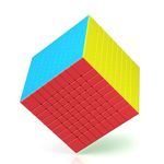 ROXENDA Speed Cube Fast Cube - Fast Smooth Turning Solid Durable & Stickerless Frosted, Best 3D Puzzle Magic Cube Toy - Turns Quicker than Original for kids Gift & Adult & Children(9x9x9 Cube)