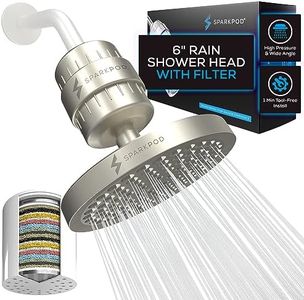 SparkPod Filtered Shower Head, 23-Stage, 6" Round, Brushed Nickel