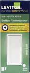 Leviton 5601-2AW Antimicrobial 15Amp 120/277V Decora Rocker Single Pole AC Quiet Switch, White, No Size