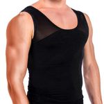 GKVK Mens Slimming Body Shaper Vest Chest Compression Shirt Abs Abdomen Slim Tank Top Undershirt - - S