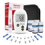 Sinocare Safe Accu Blood Sugar Monitor, Blood Sugar Test Kit 100 Strips & 100 Lans., Blood Glucose Monitors, Diabetes Testing Kit for UK Home Use, No Coding Glucometer in mmol/L