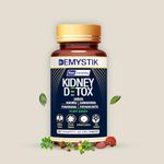 Demystik Organic Ayurvedic Kidney Detox Tablets | Helps in Urinary Heath, Toxin Elimination, and Kidney Stone Health Supplement With Punarnava Patharchatta Gokhru Ganoderma Varun Extracts - 180 Tablets Veg