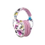 PROTEAR Kids Ear Protection Safety Ear Muffs, NRR 25dB Noise Reduction Children Earmuffs, Hearing Protectors for Sleeping, Studying, Airplane, Concerts, Fireworks-Graffiti