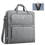 S-ZONE Garment Bag for Travel, Large Suit Carry On Garment Bag with Shoulder Strap for Men Women, Foldable Luggage Bag for Business Travel, Black