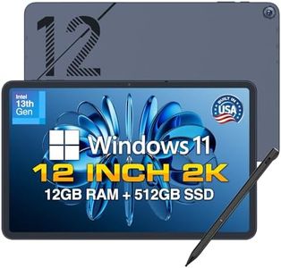 Fusion5 2026 Version 12" 2K Display Windows 11 Tablet PC 12 inch Windows Tablet Computer, Built-in Fan, Fast Charging, Metallic Tablet PC
