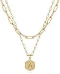 M MOOHAM Dainty Gold Necklace for W