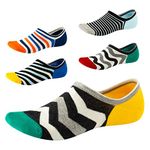 SEESILY Mens No Show Socks-Low Cut for Invisible-Non slip UK Size7-11 5 Pairs (4)