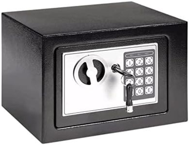 Coffre-fort en acier de 4,6 Litres - Mot de Passe électronique, Coffre-fort de Bureau à domicile Pour Argent Liquide, Bijoux, Documents et Autres Objets de Valeur (23 x 17 x 17 cm)