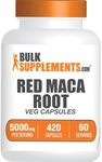 BulkSupplements.com Red Maca Capsules - Red Maca Root Supplement, Red Raw Maca, Red Maca Root Capsules for Women - Vegan & Gluten Free, 7 Capsules per Serving, 420 Veg Capsules