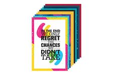 SR Creative Craft Inspirational & Motivational Wall Abstract Poster (45 cm x 30 cm x 0.2 cm) (Pack of 10), Multicolor (QUOTES-1)