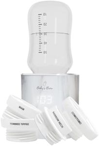 Baby's Brew Portable Bottle Warmer Pro - Milk Warmers for Breastmilk or Formula, Leak-Proof Design, Travel-Friendly, Cordless, Battery-Powered, 8-12 Hour Battery Life (Marble Adapter Set)
