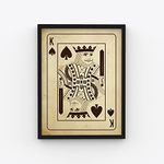 TenorArts King of Spades Laminated Poster Framed Painting with Matt Finish Black Frame (9inches x 12inches)