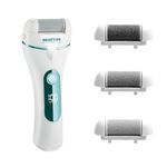 MEDITIVE electric foot callus remover with 3 Interchangeable Head Rollers, Rechargeable for Foot Care, Callus & Dead Skin Removal, foot cleaner for dead skin, heel cleaner machine,heel crack remover machine