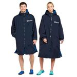 FREESPIRIT Unisex Adults Aquarobe Pro Jacket, Waterproof Drying Robe for Watersports with Deep-Pile Fleece Lining, Ideal for Surfing and Wild Swimming (UK, Alpha, L, XL, Regular, Regular, Blue)