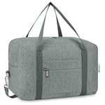 for Ryanair Airlines Underseat Cabin Bag 40X20X25 Foldable Travel Duffel Bag Holdall Tote Carry on Luggage Overnight for Women and Men 20L (Grey (With Shoulder Strap))