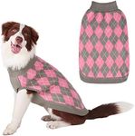 Classic Dog Jumper Plaid Knit Knitw