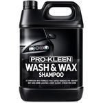 Pro-Kleen Wash & Wax Shampoo with Carnauba Wax 5L - pH Neutral Professional Car Wash Shampoo, Suitable for all Car Exteriors, Glossy Just Waxed Shine