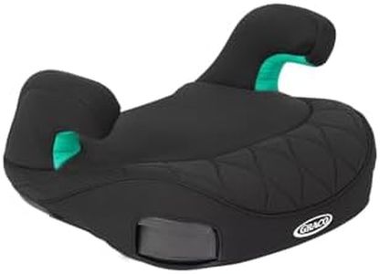 Graco Booster Max R129 ISOFIX backless booster seat, Lightweight at only 2.7kg, Suitable from 137-150cm (approx. 7 to 12 years), Midnight fashion