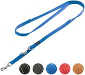 Vitazoo Dog Lead for Training - 3 m - Nylon Graphite Double Leash for Small Medium & Large Dogs - Adjustable Leads up to 4 Different Lengths - Blue