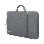 Dyazo 14 Inch Laptop Sleeve | Cover | Case With Handle & One Front Accessories Pocket Compatible For Chromebooks Macbook Chromebook & Other Laptops Computer Upto 14 Inches (Grey)