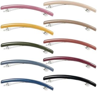 10 PCS Barrettes for Fine Hair, French Barrette Hair Clips for thick hair 3 Inch Small Hair Barrettes for Women Flat Against Head (colorful)