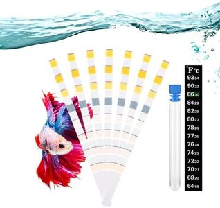 DaToo 8 in 1 Aquarium Test Kit Fish Tank Test Strips Accurate Water Quality Testing Strips for Ammonia PH Total Alkalinity Carbonate Hardness Free Chlorine Nitrate Nitrite Temperature (100 Strips)