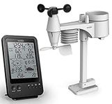 Youshiko YC9389 Weather Station (Official 2024 UK Version) RC Professional 7-in-1 Wireless Sensor, Wind speed & direction, Rainfall Temp, Humidity, UV index, Light intensity reading