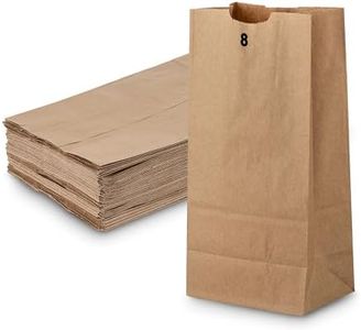 MT Products Brown Paper Bags 8 lbs. - Disposable Paper Lunch Bags Perfect for Shopping - Pack of 1000