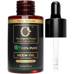 USDA Organic Neem Oil - 100% Pure Cold Pressed Neem Oil for Skin, Hair, and Plants - Natural Remedy for Healthy Skin & Hair Care - Non-GMO, Vegan – 1 Fl Oz