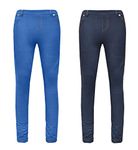 GW CLASSY OUTFIT 2X Girls Kids Skinny FIT Jeans Jeggings Trousers Legging Denim Looks Pants Age 5-13 Years UK Size* (2X Denim Blue/Navy Jeggings, 11-12 Years)