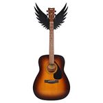 Clapbox Guitar Wall Hanger/Stand - Eagle Wings Design, suitable For Acoustic, Electric Guitars and Ukulele, black (CB-001)