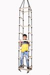 Mihad Square Ladder for Kids | Rope Ladder for Kids for Physical Activity | Tunnel Ladder Kids for Outdoor | Durable Hanging 4-Side Ladder Kids Made of Natural Wood & Durable Materials,