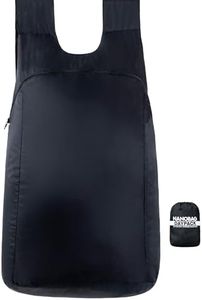 Nanobag Ultra Lightweight Travel Backpack | Perfect for Travel, Shopping & Daily Use | Reusable Grocery Bags | 16 L Capacity Daypack to Expand Luggage (Daypack, Black)
