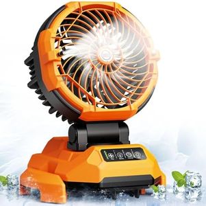 Portable Misting Fan, 30000mAh Rechargeable Battery Powered, Floor Cooling Fan 4 Strong Winds, 4 Spray Mister, Adjustable Base for 10-13in Water Tank, Outdoor Fans for Camping(No Bucket Included)