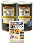 Chicken Salt Bundle (200g x 2) with Australian Food Recipe Card | Mitani Chicken Salt Australian for Everyday Roasted Vegetables of Fried Chicken Seasoning | Ideal for Vegetarians