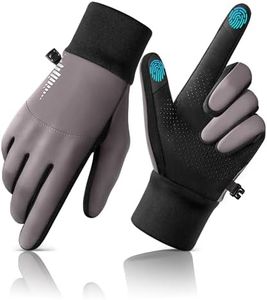 rivmount Water-Resistant Winter Gloves with Touch Screen/Windproof/Warm, Thermal Glove Suit for Women Men Cold Weather Running, Cycling, Hiking, Bike, Ski, Snow, Driving, Work, Outdoor (Gray, XL)