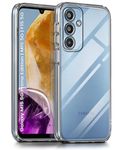 WOW IMAGINE Ultra-Hybrid Clear Back Case Cover for Samsung Galaxy M15 5G Prime Edition | M15 5G | F15 5G | Sleek Hard Back | Cushion Edge Shockproof Drop & Camera Protection Bump – Transparent