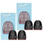 Vaporesso Zero 2 Replacment Pods - 4 Pack - 2ml Pods, E Cigarette, Ceramic/Mesh Built-in Coils, MTL Smooth Vaping, E cig, No Nicotine (1.0ohm Mesh Pod)