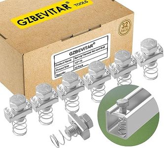 GZBEVITAR Spring Nut and Bolt - 1/2" x 15/16" for 1-5/8" Strut Channel. Strut Channel Spring Nut 1/2"-13 with Thickened Galvanized Plating (32 Pack)