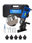 AMZCNC 110V 1200W Hydraulic Hole Punch Electric Hydraulic Hole Punching Tool Angle Steel Punching Tool Hole Digger for Steel Plate Iron Plate Aluminum Plate Copper Plate