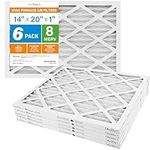 LotFancy 14x20x1 Air Filters, MERV 8 AC Furnace Filters, MPR 600 6 Pack Air Conditioner HVAC Filters