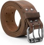 Hide & Drink Strong Leather Belt/Rustic 2 Pin Buckle :: Bourbon Brown - brown - 38'