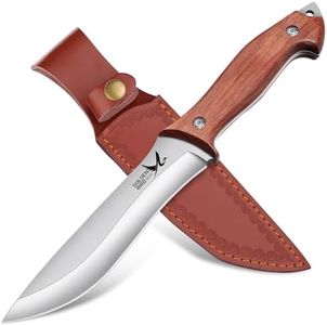 Golden Bird Coltello da sopravvivenza Outdoor Full Tang 14,5 cm Coltello da caccia lama fissa con fodero Coltello da boscaglia affilato Coltello- Serie Beast Fox