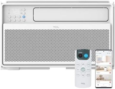 TCL 10,000 BTU Q-Series Smart Inverter Window AC, 38% Energy Saving, 115V, Inverter AC for Rooms up to 450-Sq. Ft. Ultra-Quiet 40dB, EZ Install, Open-able Window, Works with Alexa and Google Assistant