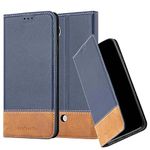 Cadorabo Book Case compatible with LG NEXUS 5 in DARK BLUE BROWN - with Magnetic Closure, Stand Function and Card Slot - Wallet Etui Cover Pouch PU Leather Flip