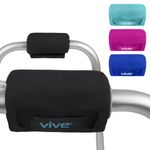 Vive Crutches Handle Pads - Hand Grips for Walkers, Zimmers - Crutch Padded Covers - Soft Cushion Padding Medical for Folding Rolling Wheelchair, Rollator Handle, Senior, Elderly Grippers (Black)