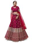 Zeel Clothing Women's Georgette Semi-Stitched Lehenga Choli Hot Pink Free Size