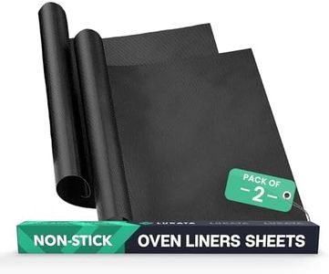 Large Heavy Duty Oven Liner (2 Pack) - Teflon Oven Liners for Bottom of Oven for Gas, Electric and Fan Assisted Ovens - Reusable Non-Stick Oven Mats for Bottom of Oven - BPA Free